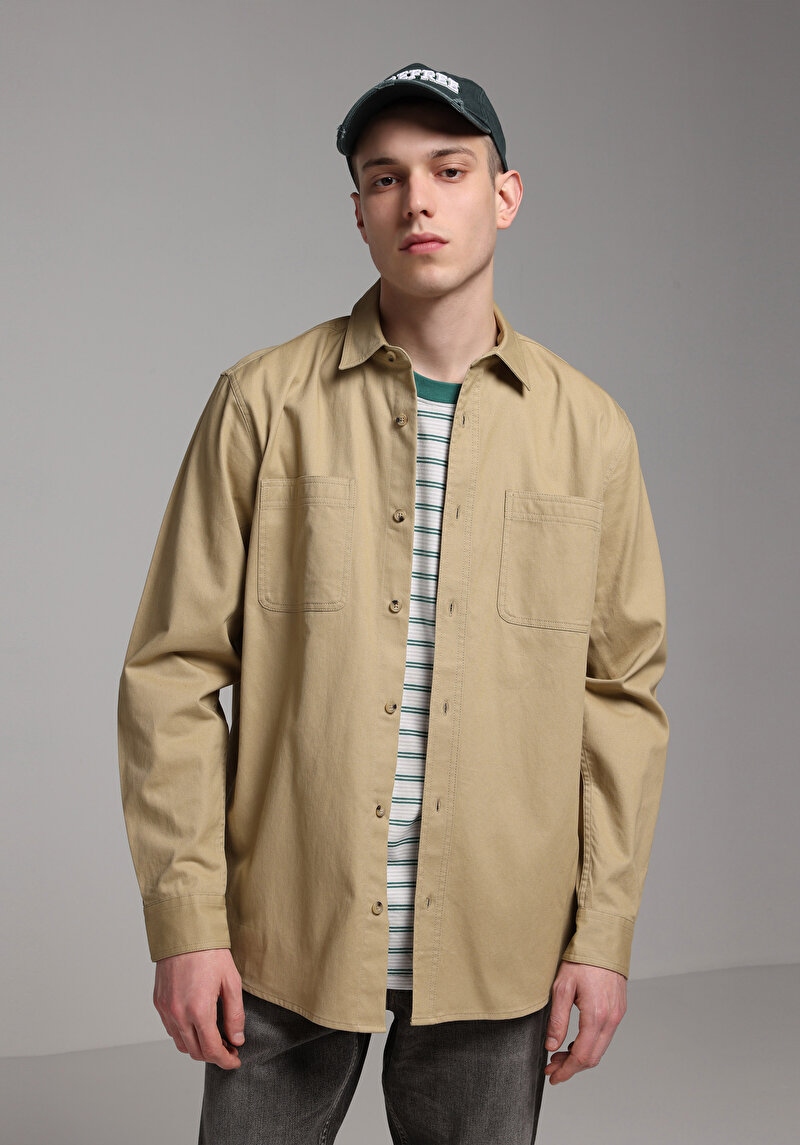 Зображення Сорочка З Довгим Рукавом Чоловіча Коричнева  Cl1078065