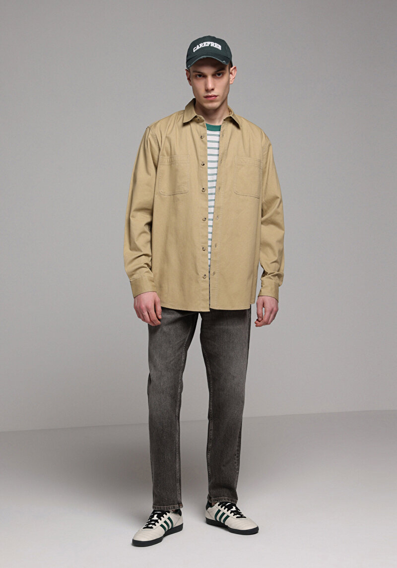 Зображення Сорочка З Довгим Рукавом Чоловіча Коричнева Cl1078065