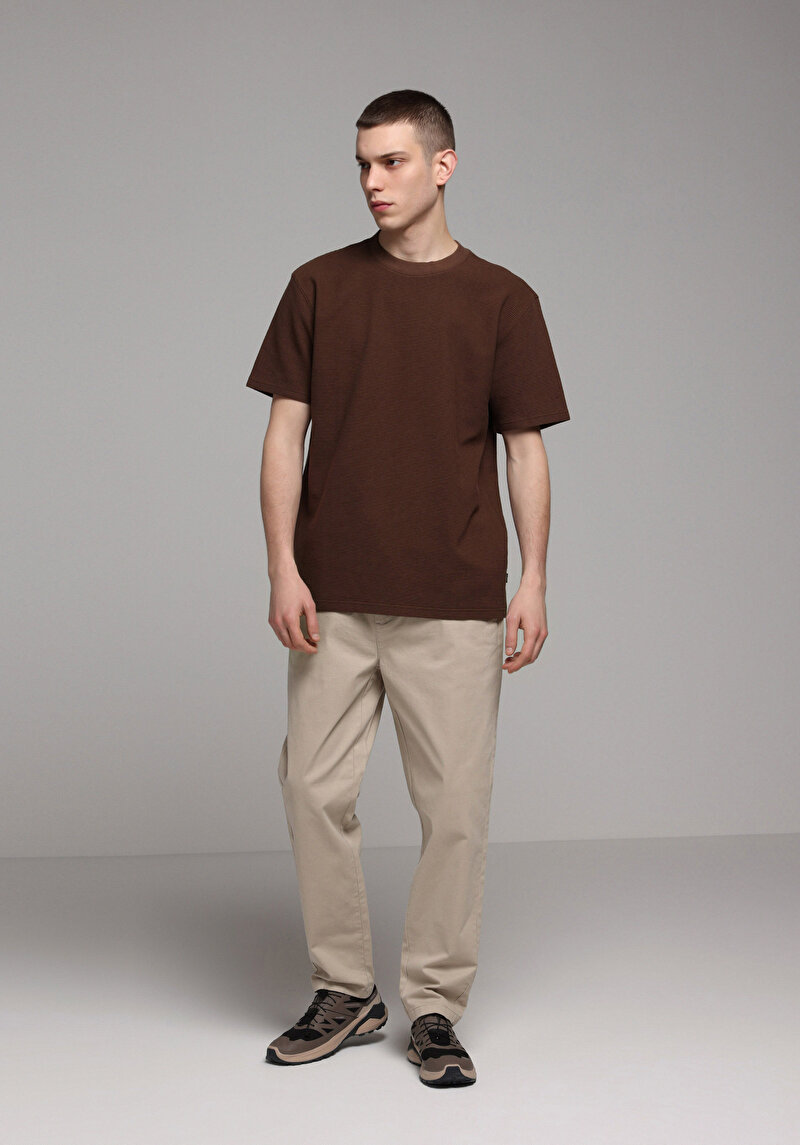 Зображення Футболка З Коротким Рукавом Чоловіча Коричнева