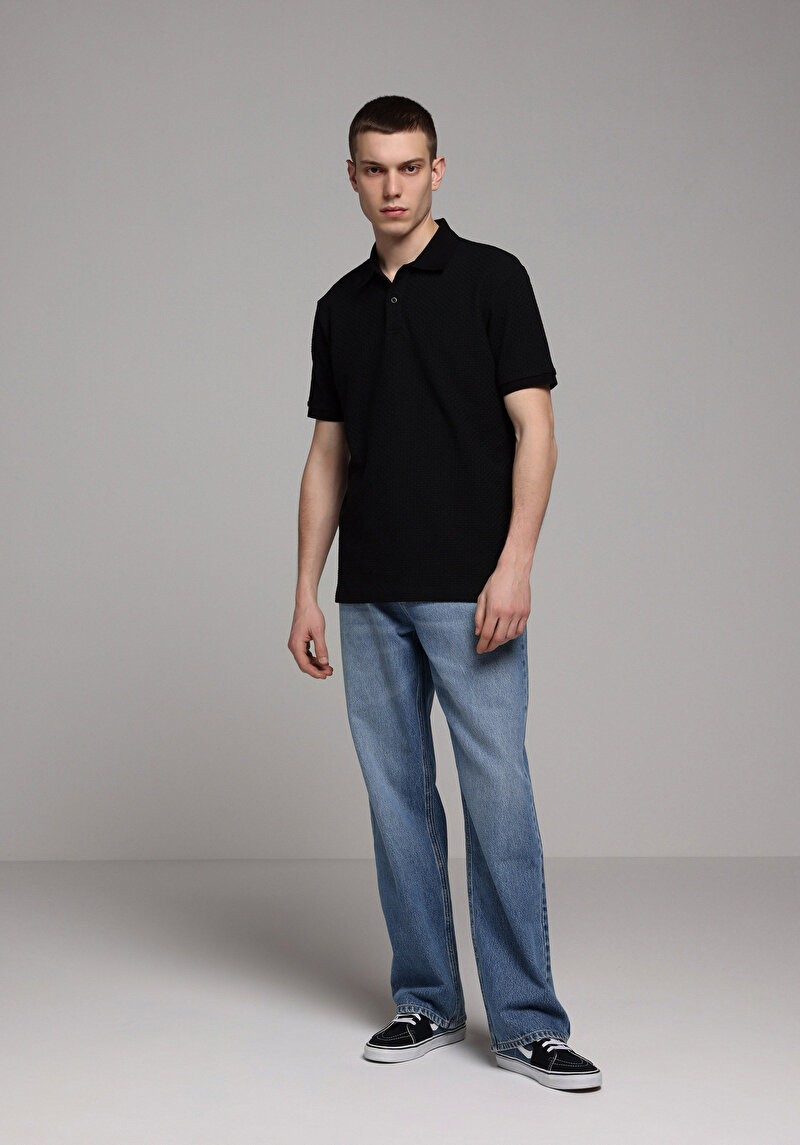 Показати інформацію про Поло З Коротким Рукавом Чоловіче Чорне