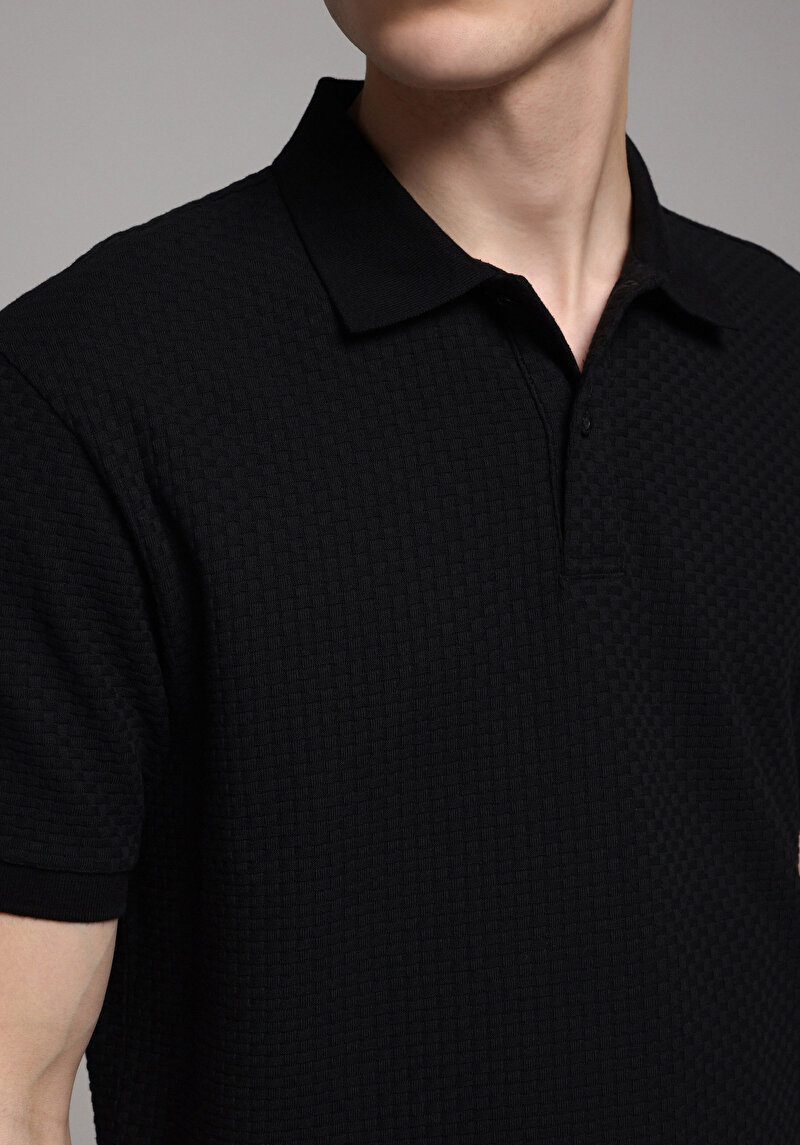 Показати інформацію про Поло З Коротким Рукавом Чоловіче Чорне