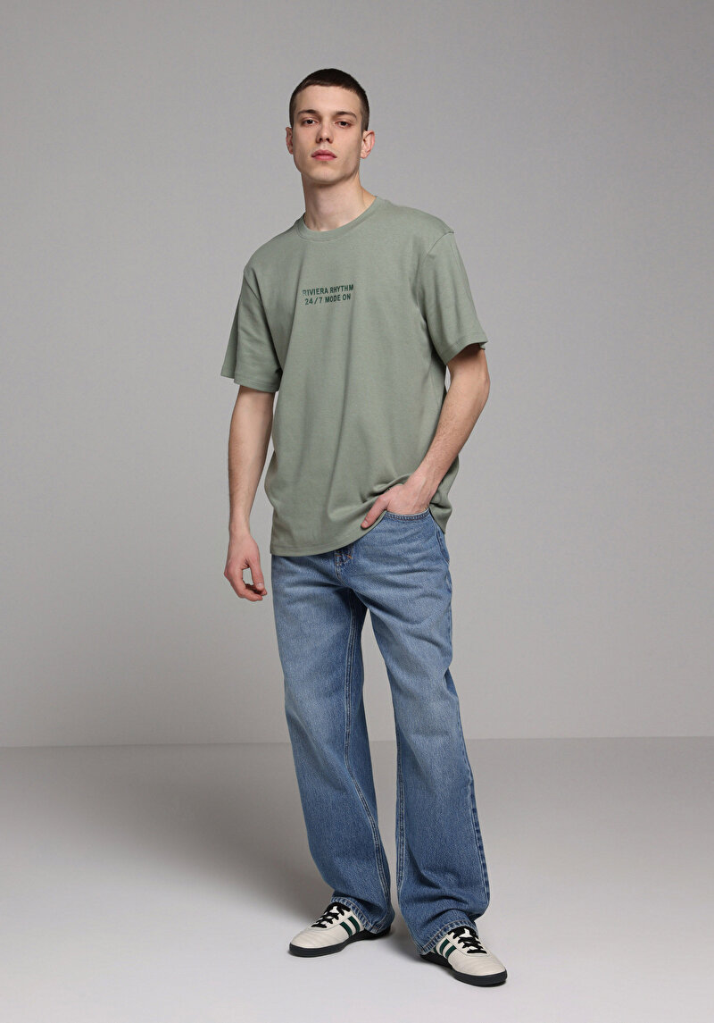 Показати інформацію про Футболка З Коротким Рукавом Чоловіча Зелена