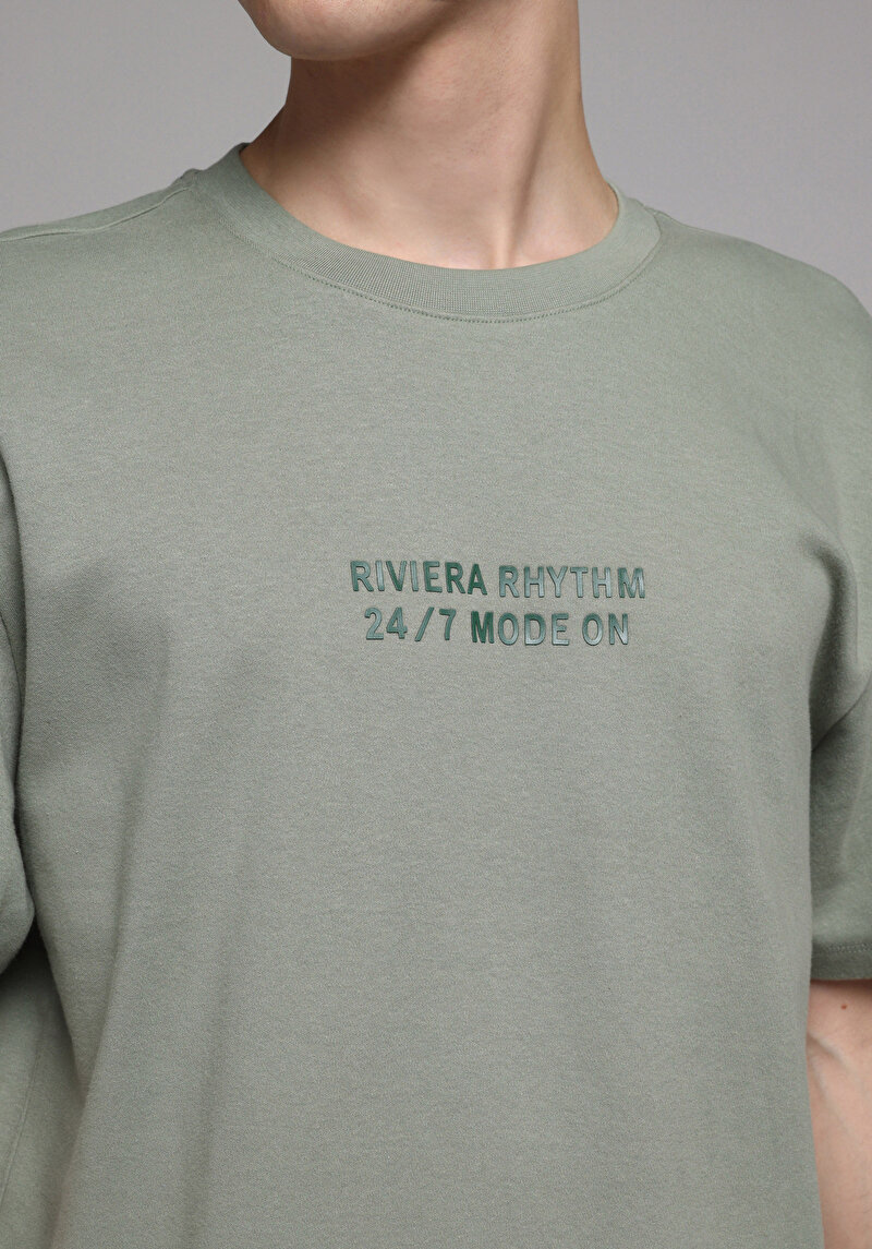 Показати інформацію про Футболка З Коротким Рукавом Чоловіча Зелена