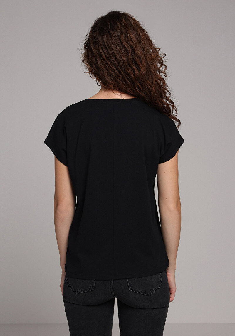 Показати інформацію про Футболка З Коротким Рукавом Жіноча Чорна  Cl1079352