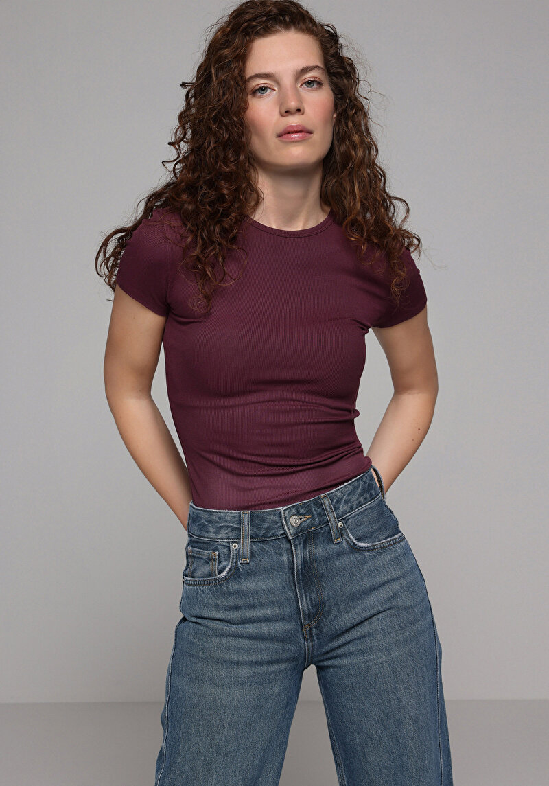 Зображення Футболка З Коротким Рукавом Жіноча Фіолетова  Cl1068560