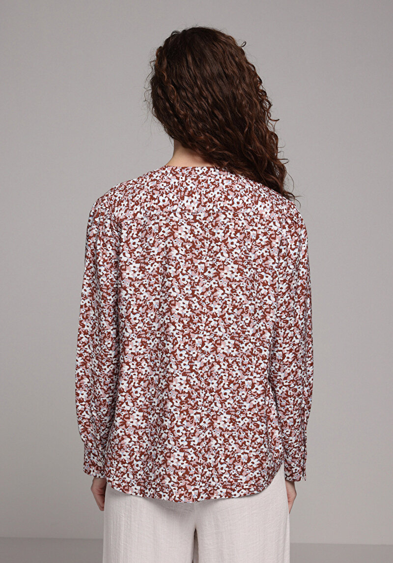 Зображення Сорочка З Довгим Рукавом Жіноча Коричнева