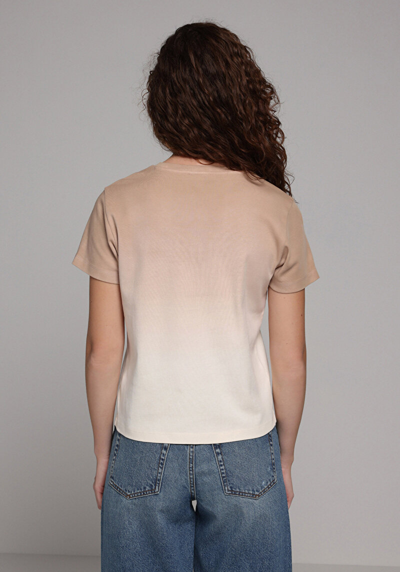 Показати інформацію про Футболка З Коротким Рукавом Жіноча Бежева