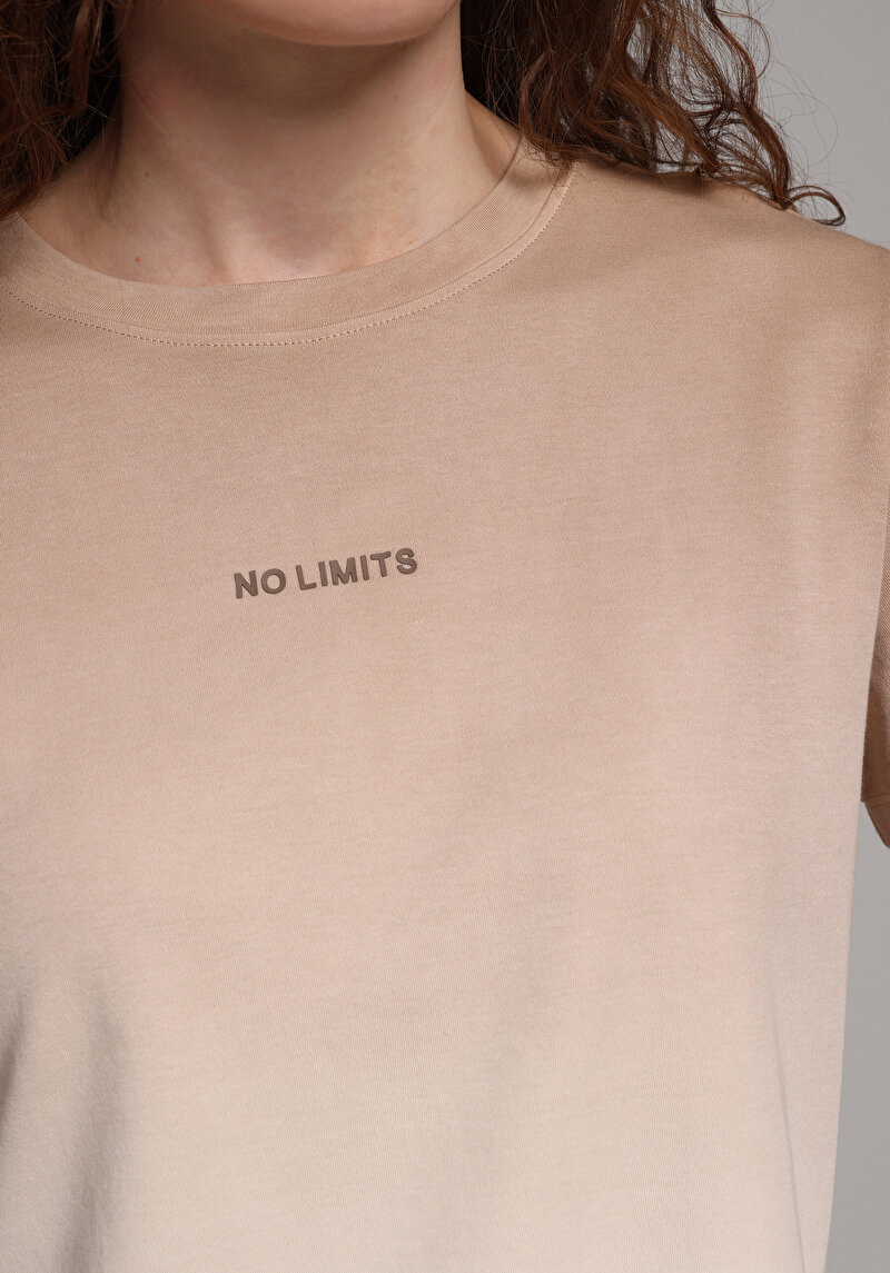 Зображення Футболка З Коротким Рукавом Жіноча Бежева