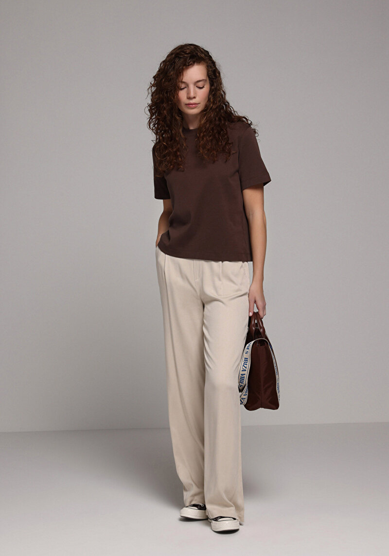 Зображення Футболка З Коротким Рукавом Жіноча Коричнева  Cl1079037