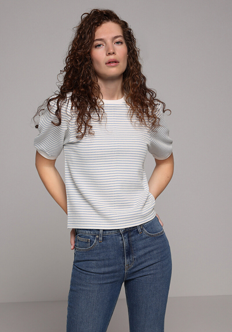 Зображення Футболка З Коротким Рукавом Жіноча Блакитна