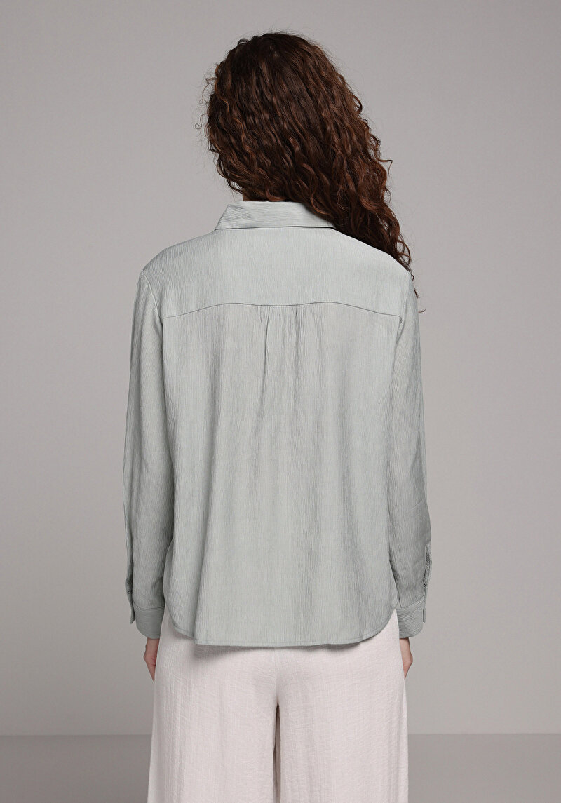 Показати інформацію про Сорочка З Довгим Рукавом Жіноча Зелена