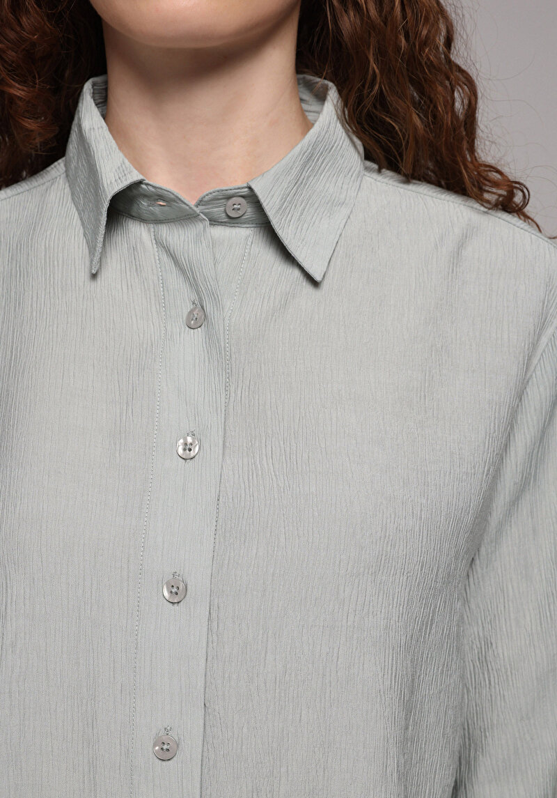 Зображення Сорочка З Довгим Рукавом Жіноча Зелена