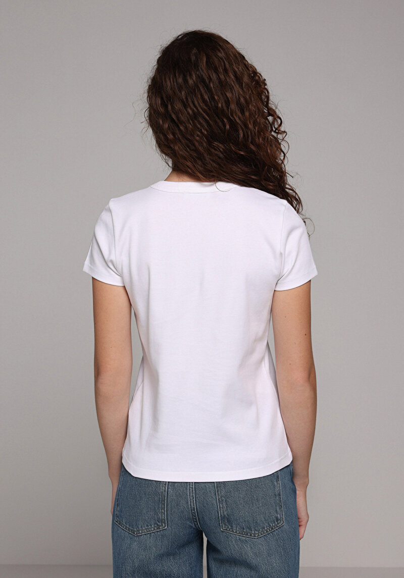 Показати інформацію про Футболка З Коротким Рукавом Жіноча Біла  Cl1079347