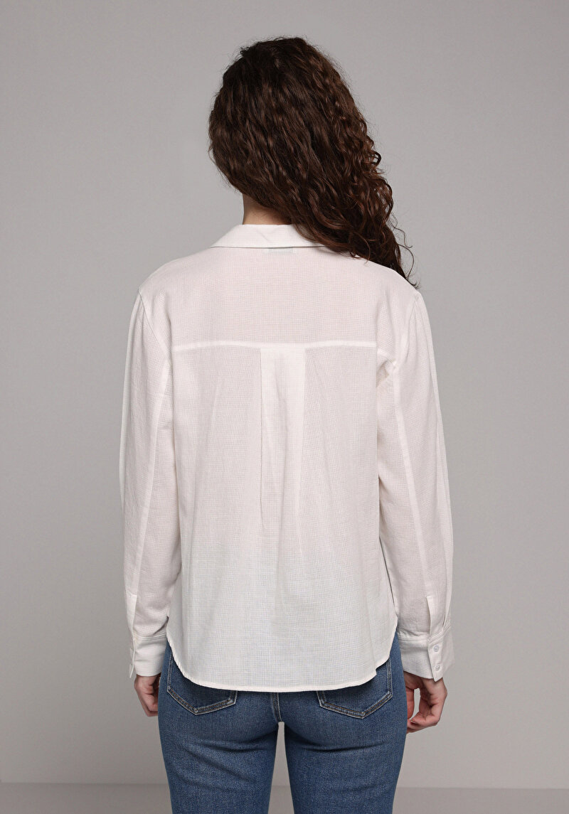 Показати інформацію про Сорочка З Довгим Рукавом Жіноча Біла