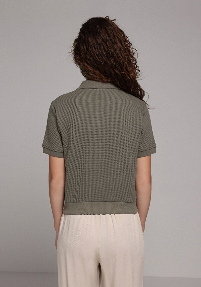 Зображення Теніска Поло З Коротким Рукавом Жіноча Зелена