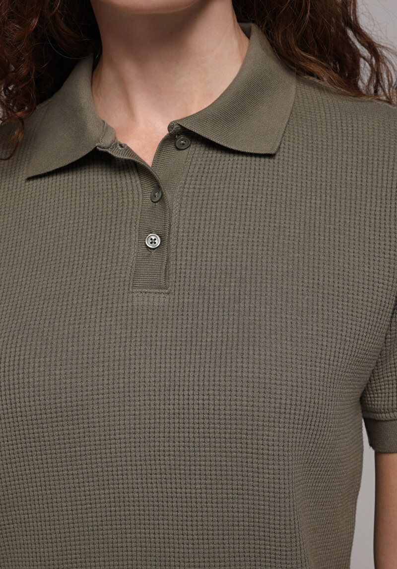 Зображення Теніска Поло З Коротким Рукавом Жіноча Зелена