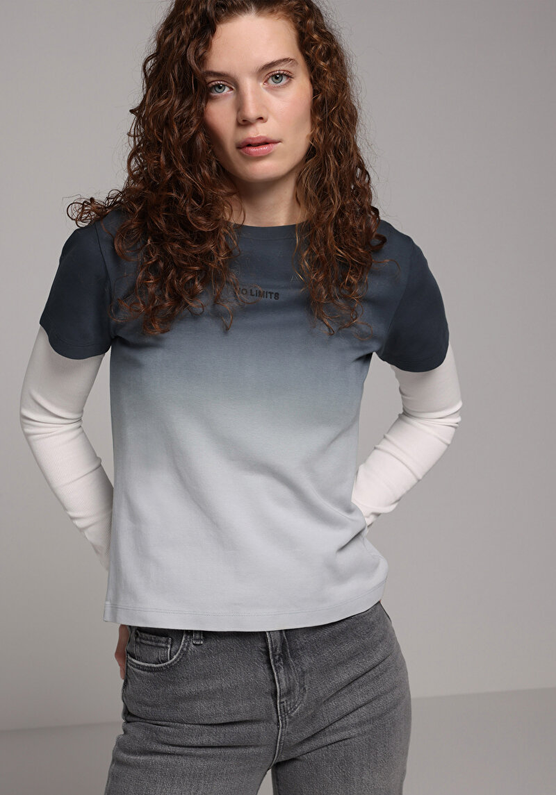 Зображення Футболка З Коротким Рукавом Жіноча Синя