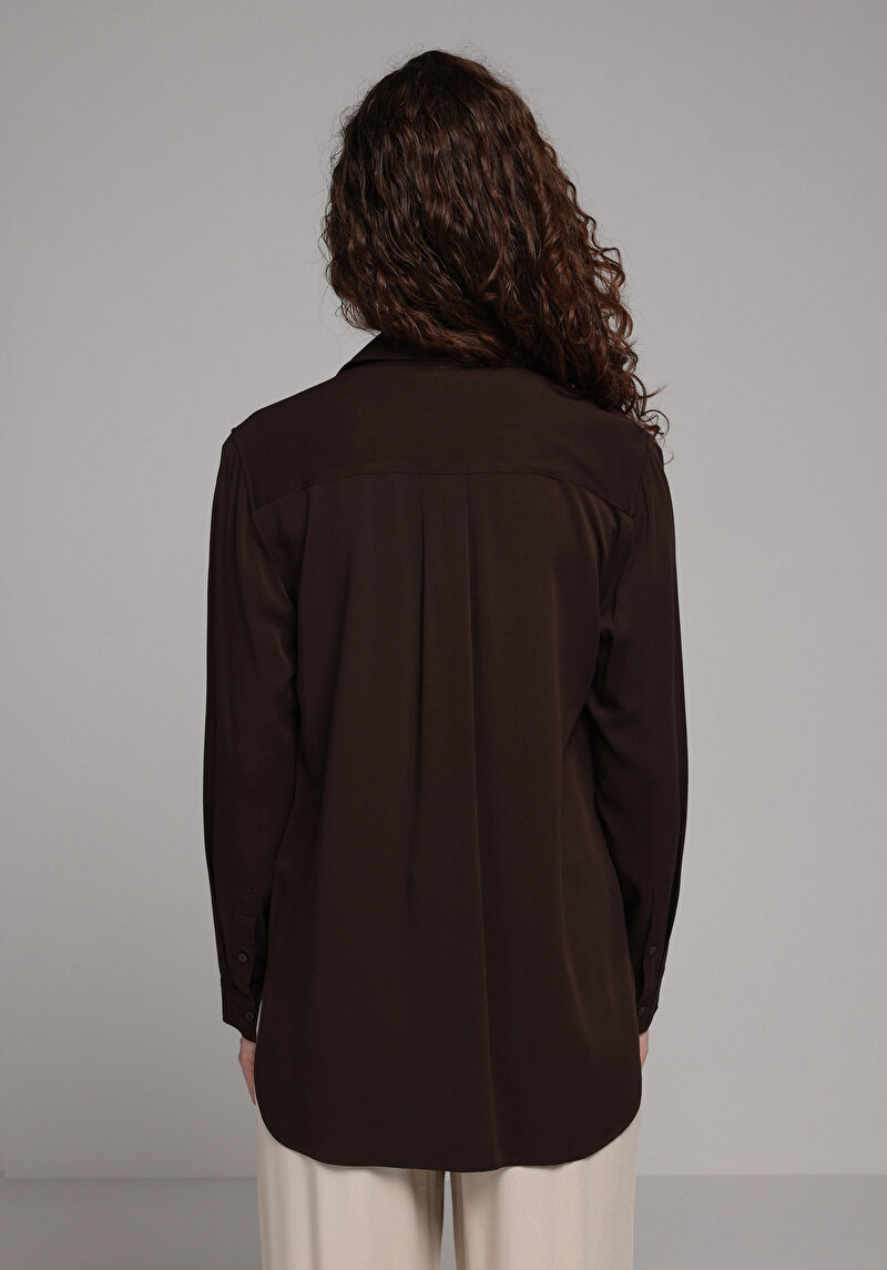 Зображення Сорочка З Довгим Рукавом Жіноча Коричнева Cl1078737