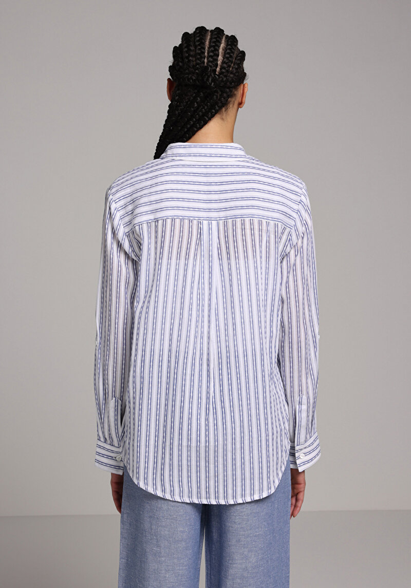 Показати інформацію про Сорочка З Довгим Рукавом Жіноча Блакитна