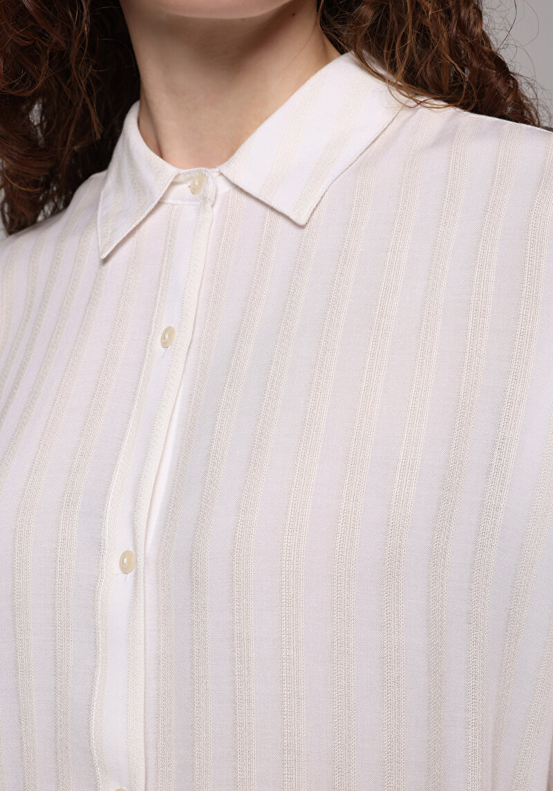 Зображення Сорочка З Довгим Рукавом Жіноча Бежева