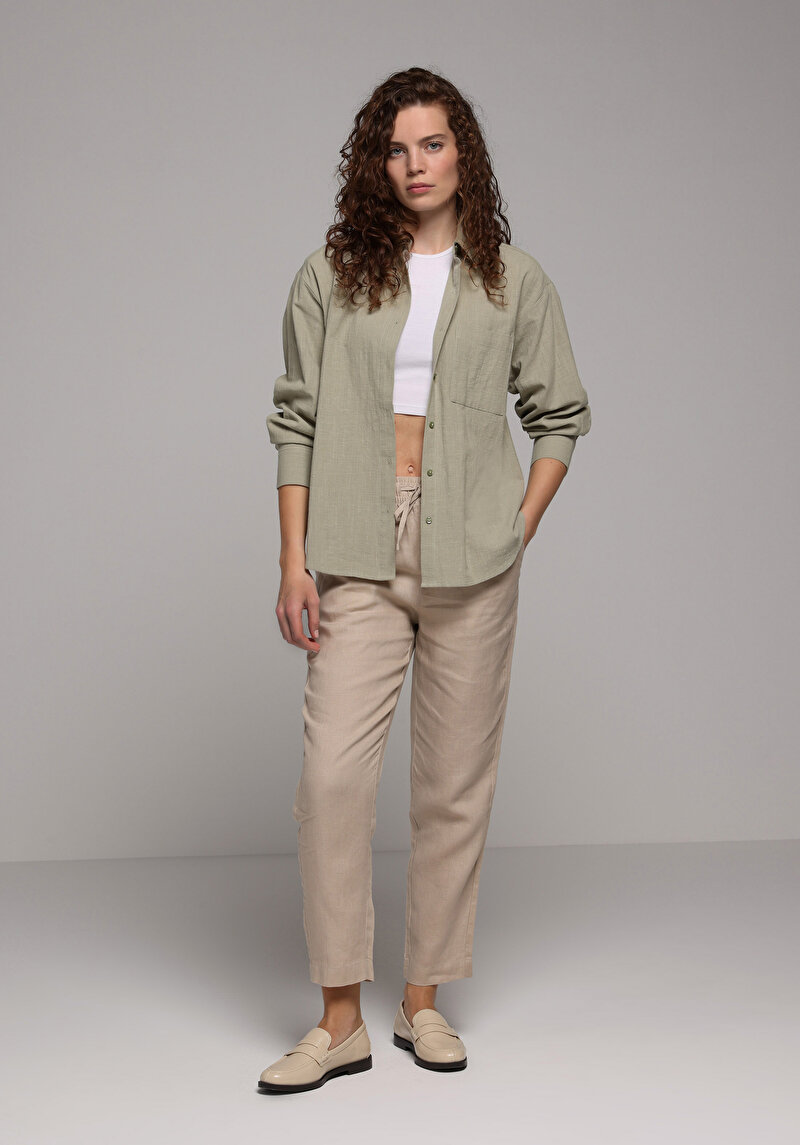 Зображення Сорочка З Довгим Рукавом Жіноча Зелена Cl1079434