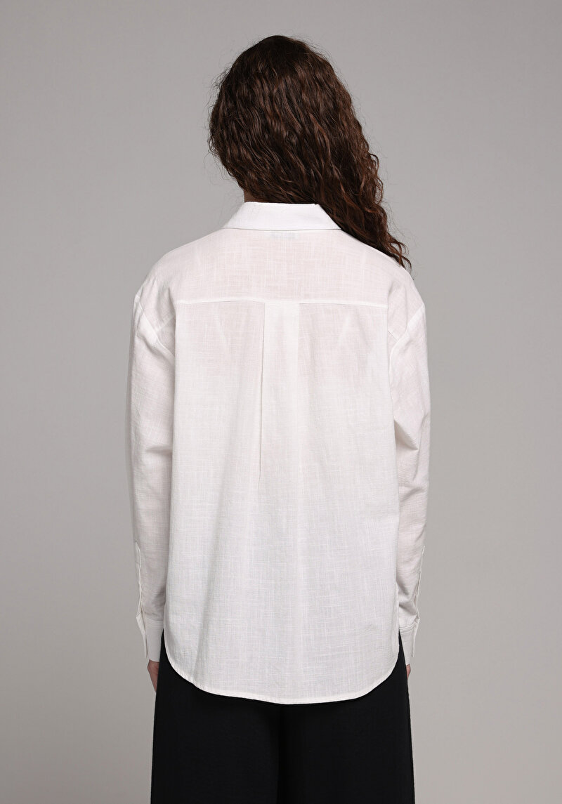 Показати інформацію про Сорочка З Довгим Рукавом Жіноча Біла  Cl1079434