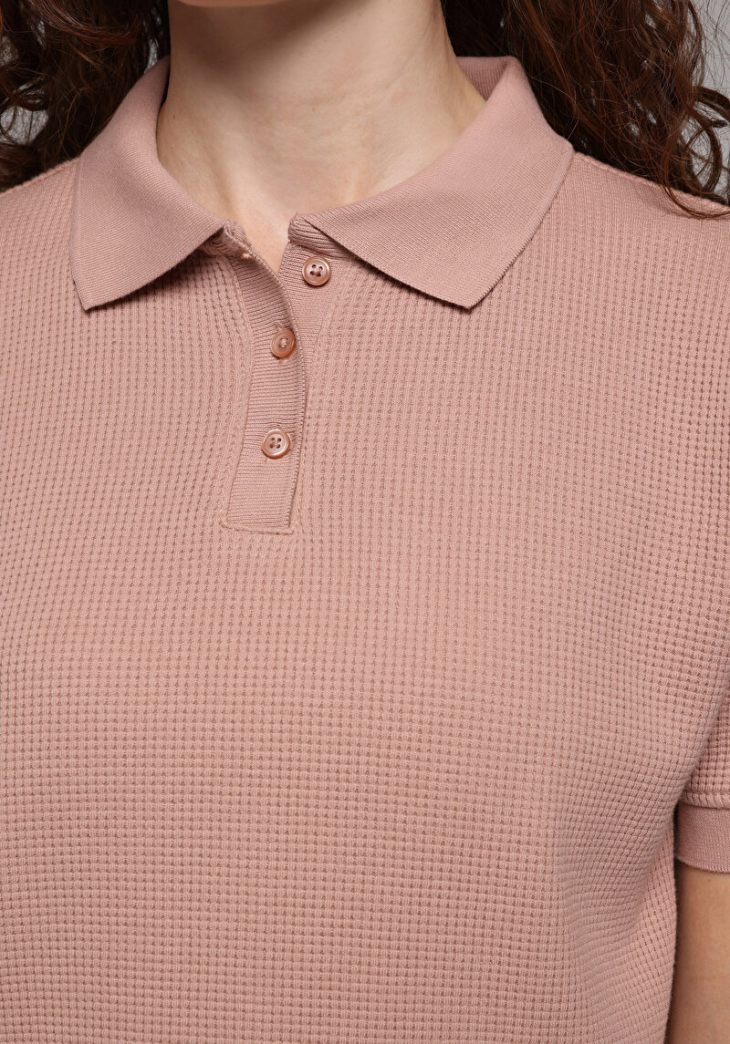 Зображення Теніска Поло З Коротким Рукавом Жіноча Рожева