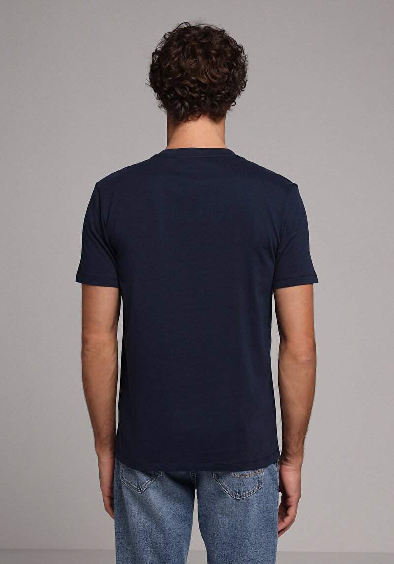 Показати інформацію про Футболка З Коротким Рукавом Чоловіча Синя