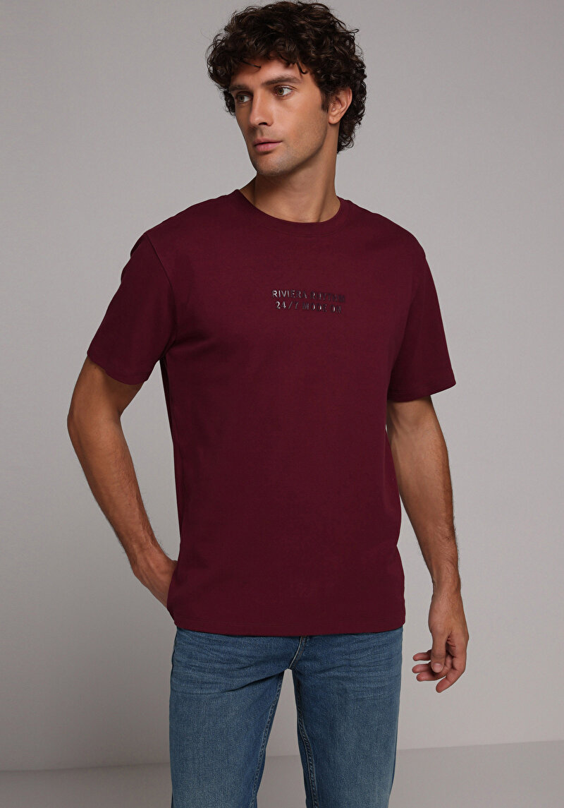 Зображення Футболка З Коротким Рукавом Чоловіча Фіолетова