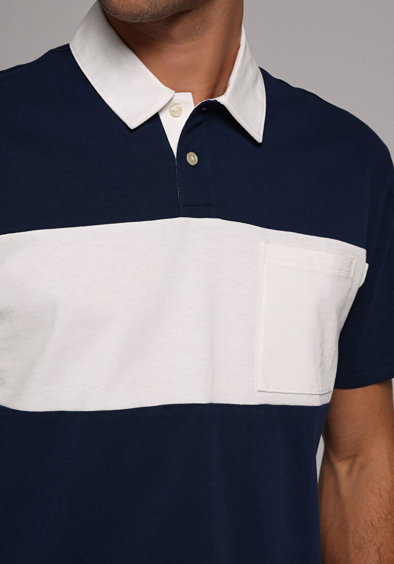 Показати інформацію про Поло З Коротким Рукавом Чоловіче Синє