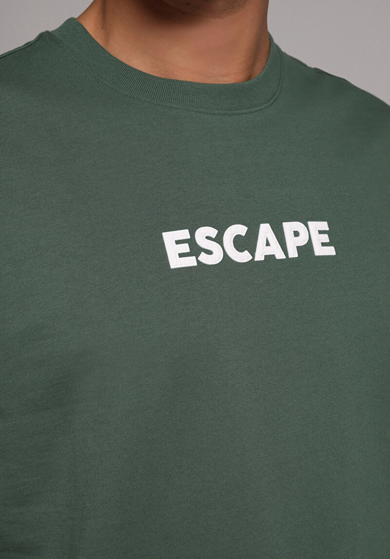 Зображення Футболка З Коротким Рукавом Чоловіча Зелена