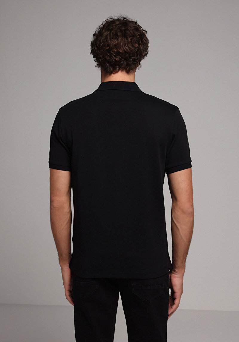 Показати інформацію про Поло З Коротким Рукавом Чоловіче Чорне