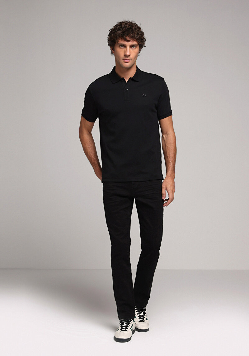 Показати інформацію про Поло З Коротким Рукавом Чоловіче Чорне