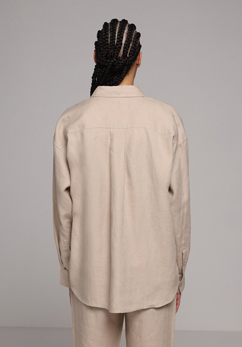 Показати інформацію про Сорочка З Довгим Рукавом Жіноча Бежева  Cl1078739