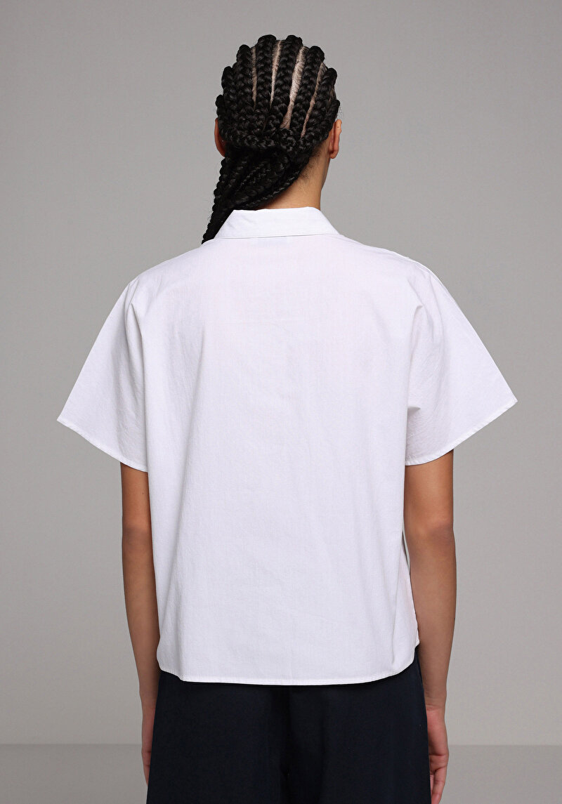 Показати інформацію про Сорочка З Коротким Рукавом Жіноча Біла