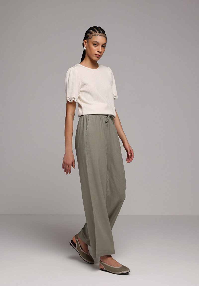 Показати інформацію про Блуза З Коротким Рукавом Жіночий Бежева