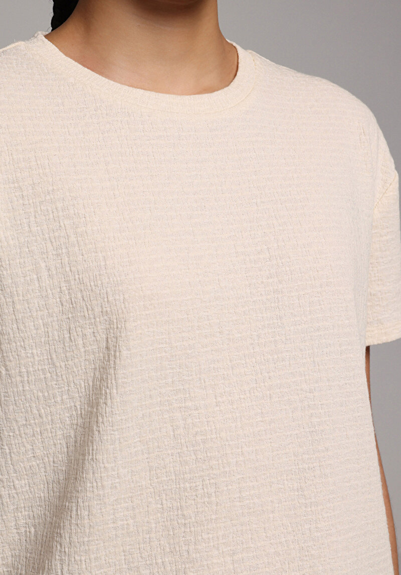 Показати інформацію про Блуза З Коротким Рукавом Жіночий Бежева