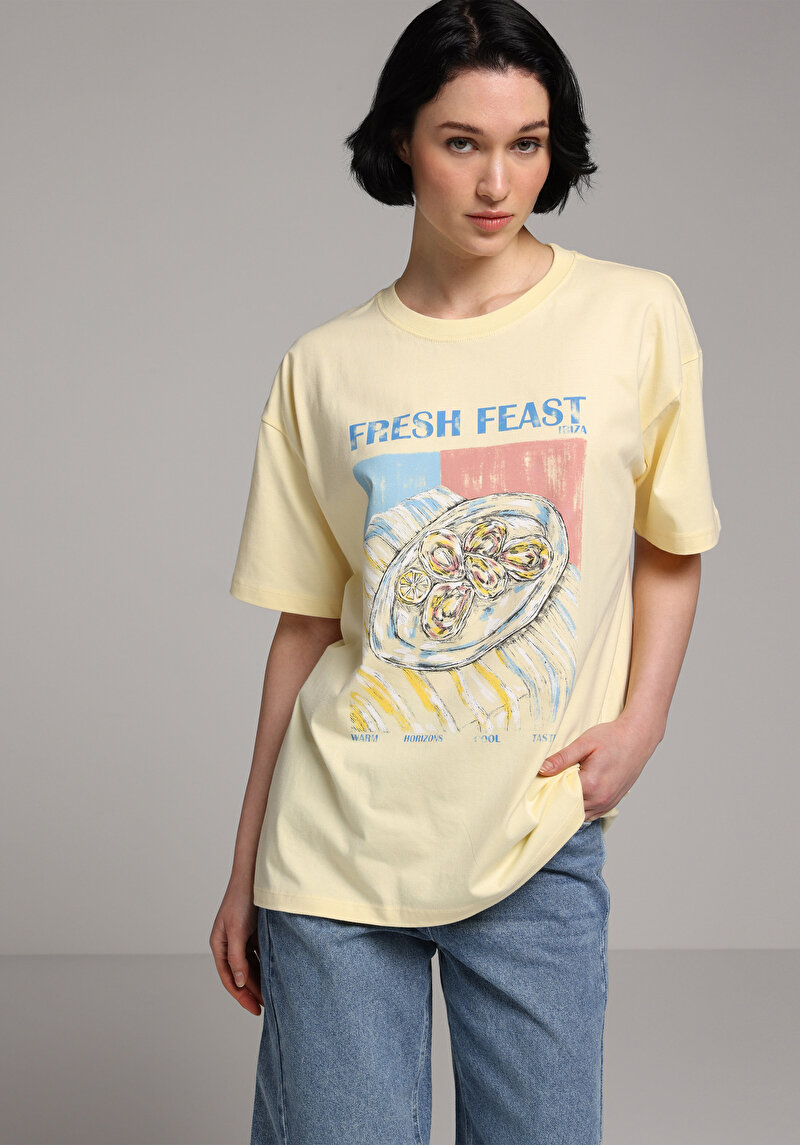 Зображення Футболка З Коротким Рукавом Жіноча Жовта