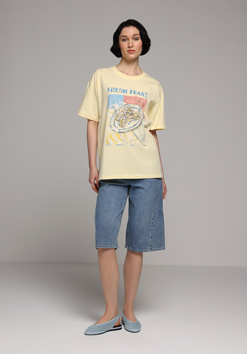 Зображення Футболка З Коротким Рукавом Жіноча Жовта