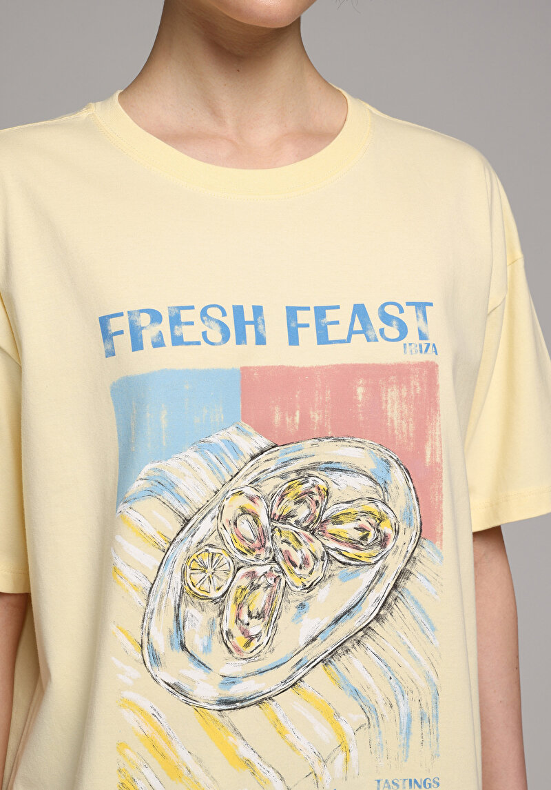 Зображення Футболка З Коротким Рукавом Жіноча Жовта