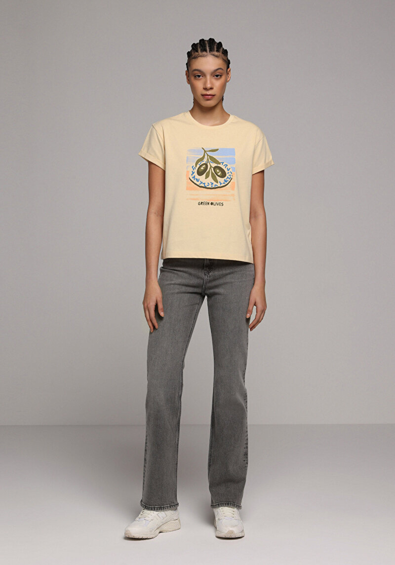 Зображення Футболка З Коротким Рукавом Жіноча Жовта