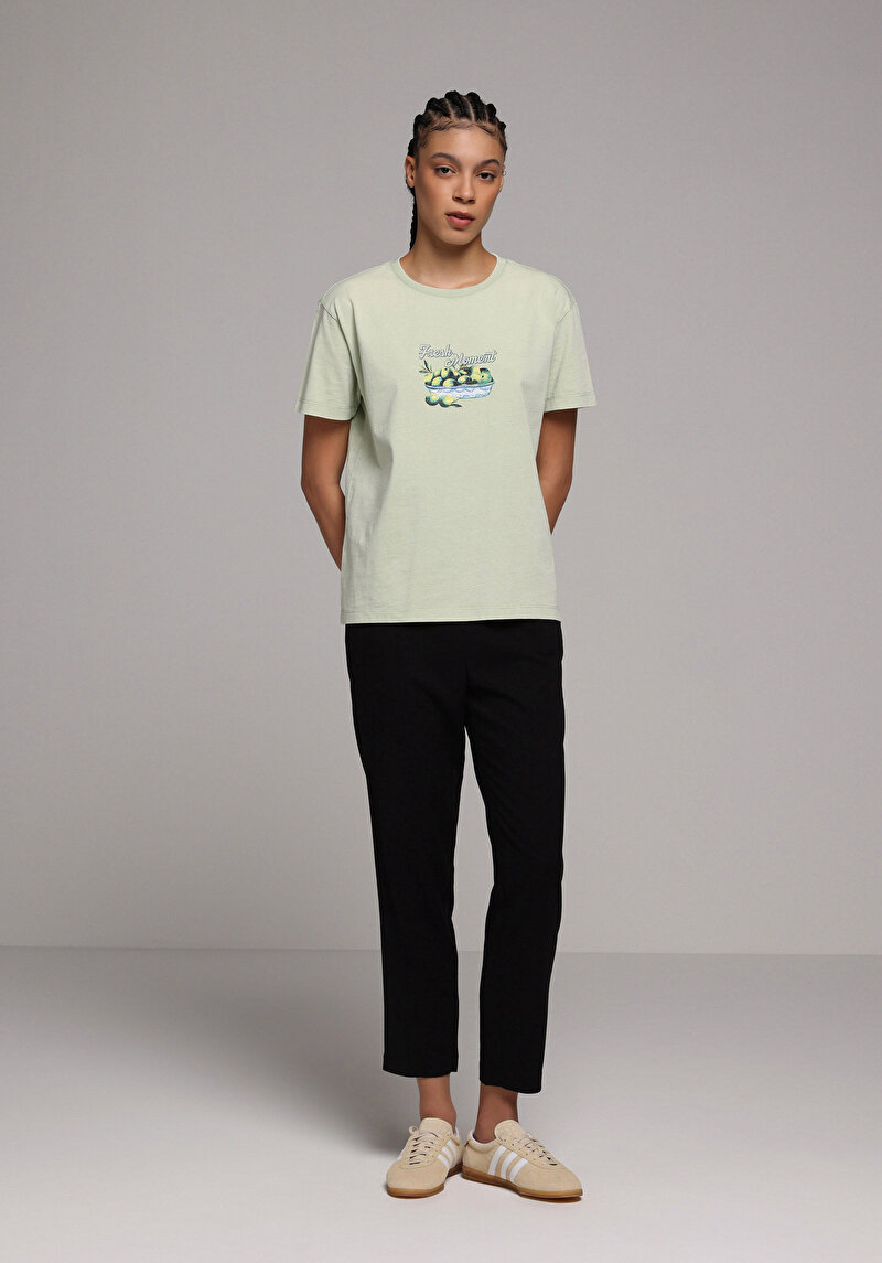 Зображення Футболка З Коротким Рукавом Жіноча Бірюзова