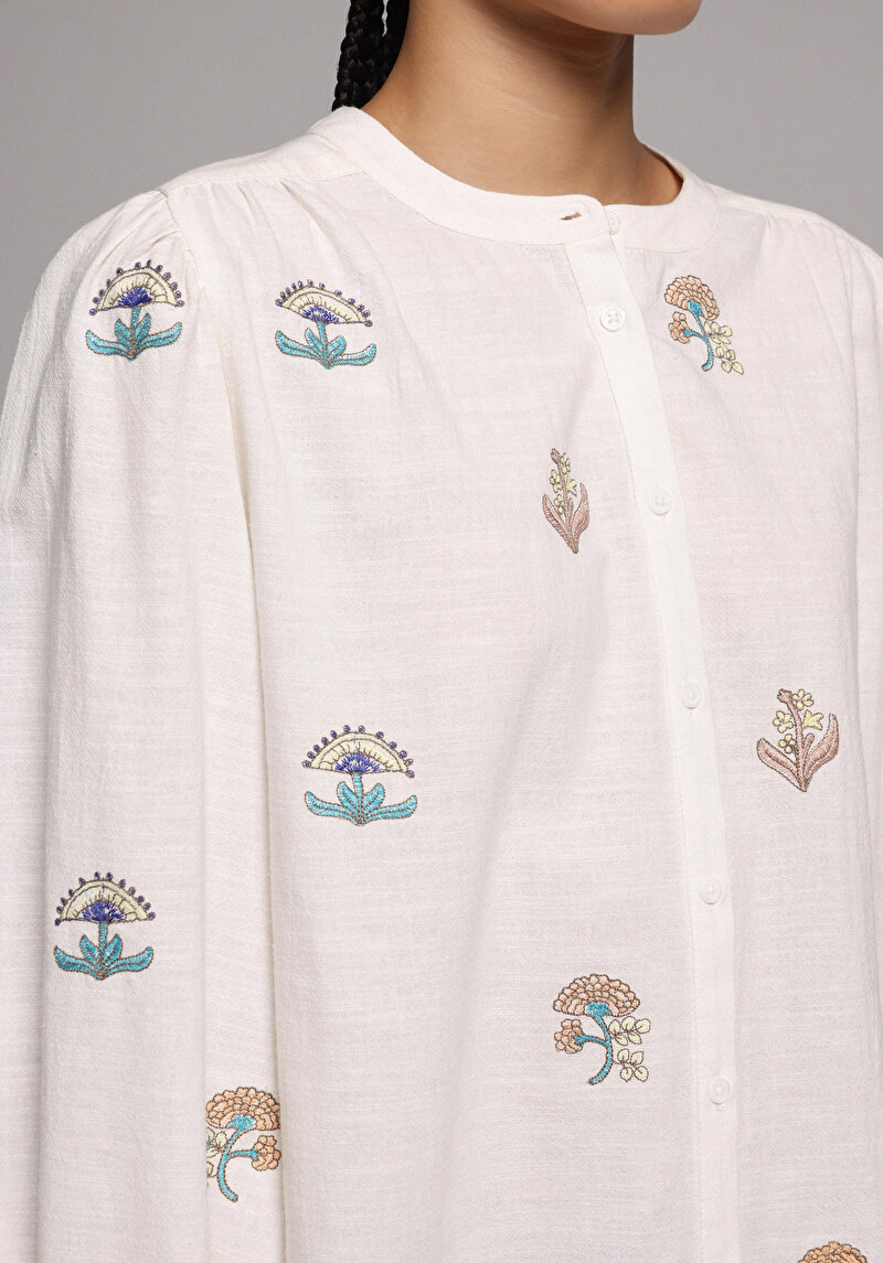 Показати інформацію про Сорочка З Довгим Рукавом Жіноча Бежева