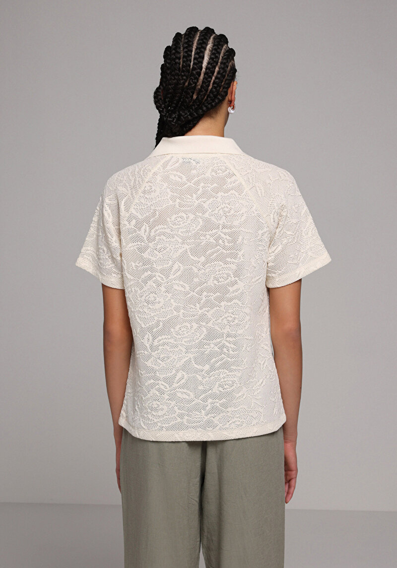 Зображення Теніска Поло З Коротким Рукавом Жіноча Бежева