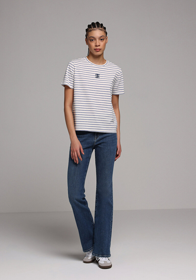 Показати інформацію про Футболка З Коротким Рукавом Жіноча Блакитна