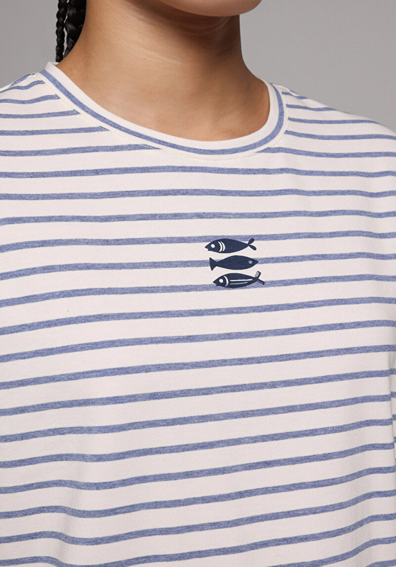 Показати інформацію про Футболка З Коротким Рукавом Жіноча Блакитна