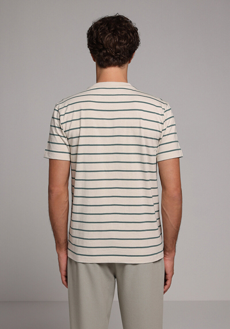 Зображення Футболка З Коротким Рукавом Чоловіча Бежева