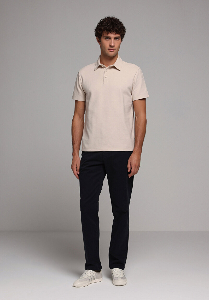 Зображення Поло З Коротким Рукавом Чоловіче Бежеве