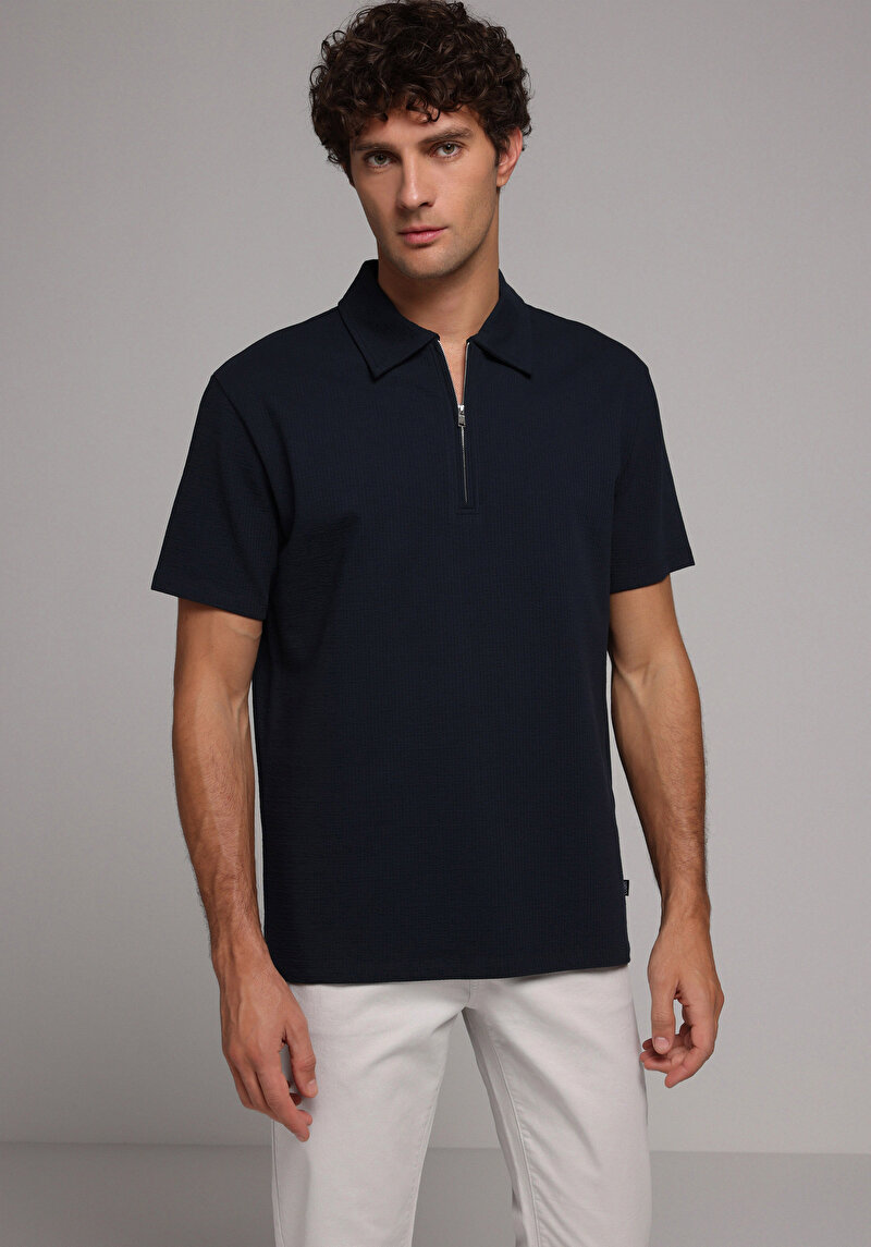 Показати інформацію про Поло З Коротким Рукавом Чоловіче Синє