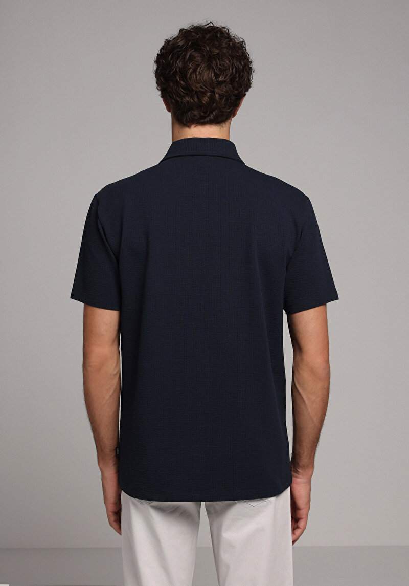 Зображення Поло З Коротким Рукавом Чоловіче Синє